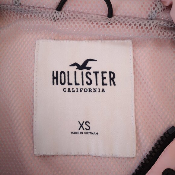 Hollister Ladies Size XS Pink White & Black Athletic Hooded Jacket - Picture 3 of 14